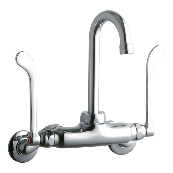 Elkay Elkay Wall Mnt 4In, Gn 4In Spt, 1Pc Wrist Bld Hndl, 6In, 2In Hw Chrome LK945GN04T6T - main